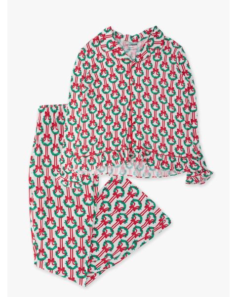 Deck The Halls Women's Ruffle Flare Pajama Set