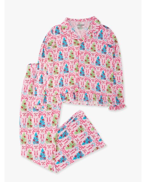 Merry & Bright Bows Women's Ruffle Flare Pajama Set