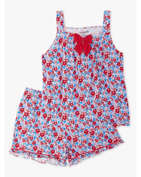 Freedom Floral Women's Bow Tank & Short Pajama Set