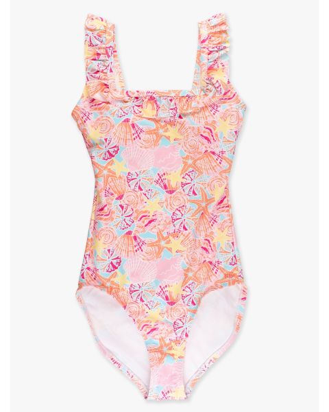 Sunset Seashells Women's Ruffle One Piece Swimsuit