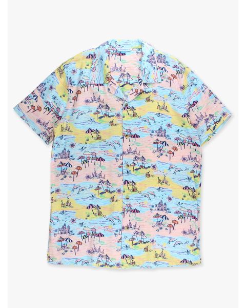 Beach Day Men's Short Sleeve Camp Shirt