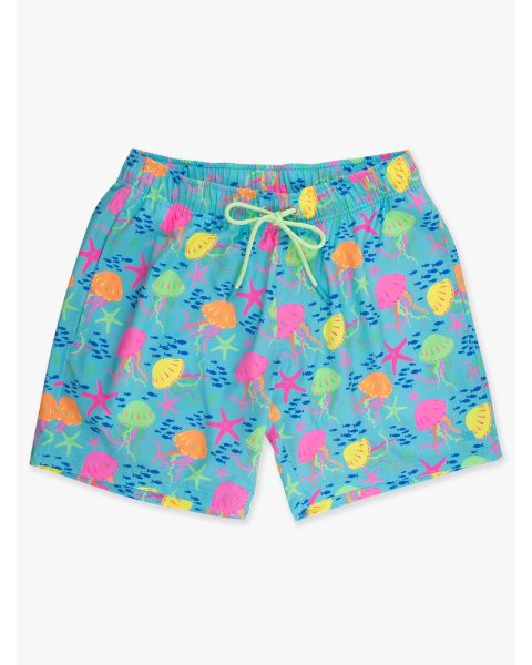 Neon Jelly Time Men's Stretch Swim Trunks
