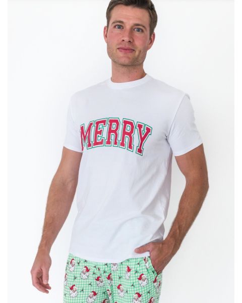 Red Merry Short Sleeve Graphic Tee