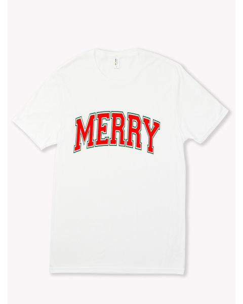Red Merry Short Sleeve Graphic Tee