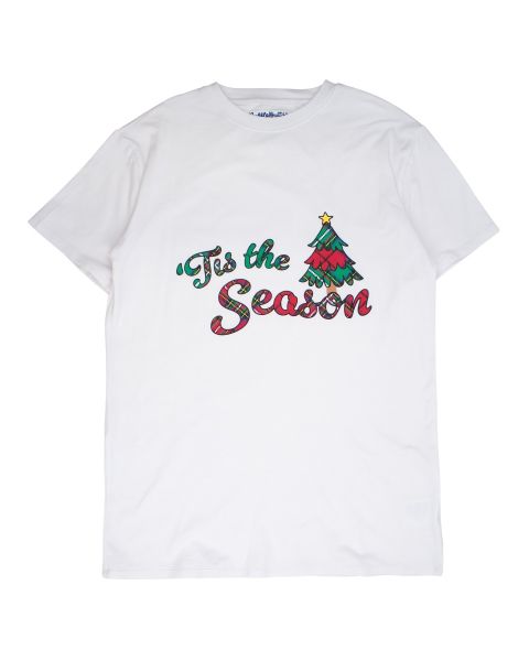 Tis the Season White Adult Short Sleeve Graphic Tee