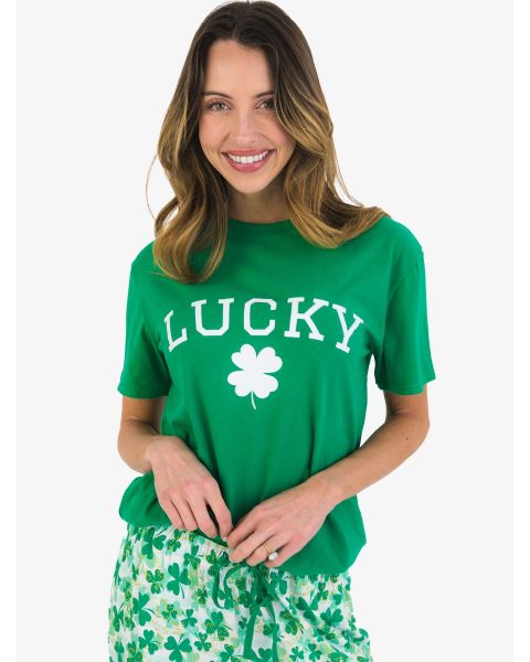 Lucky Clover Adult Short Sleeve Graphic Tee