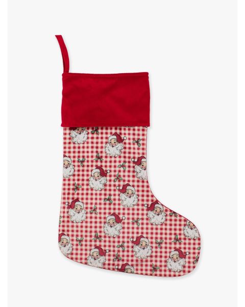 Red Dear Santa Printed Holiday Stocking