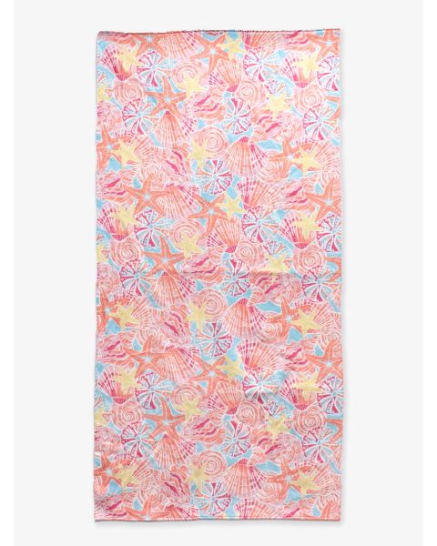 Sunset Seashells Printed Beach Towel