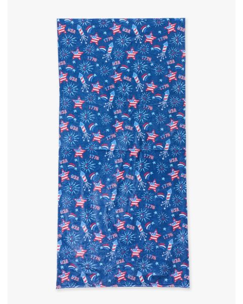 Red White Boom Printed Beach Towel