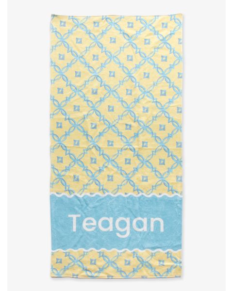 Banana Coastal Charm Personalized Beach Towel