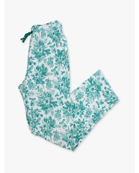 Green Jingle Toile the Way Adult Pajama Pants