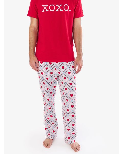 Blue Sweetheart Plaid Adult Pajama Pants, Modal Blend