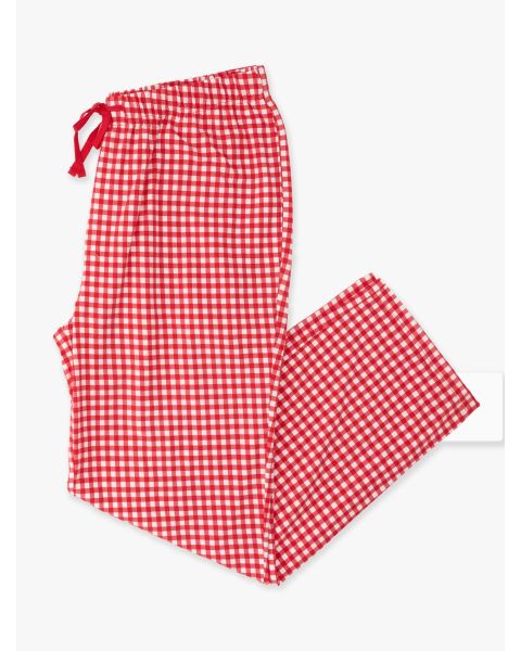 Red & White Gingham Adult Pajama Pants, Modal Blend