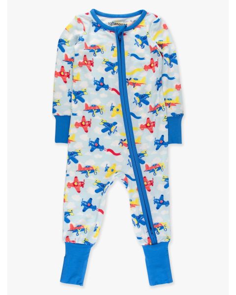 Plane Parade Convertible One Piece Pajama, Bamboo Viscose
