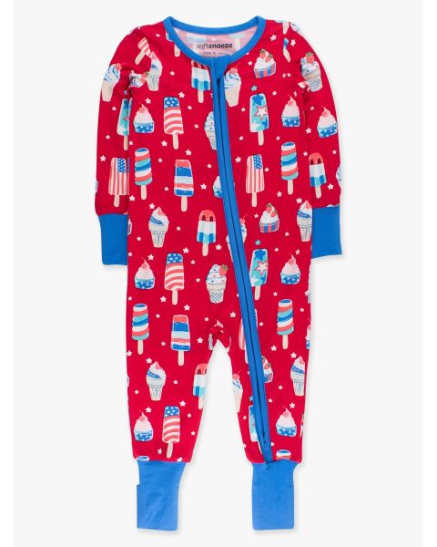 Stars & Scoops Convertible One Piece Pajama, Bamboo Viscose
