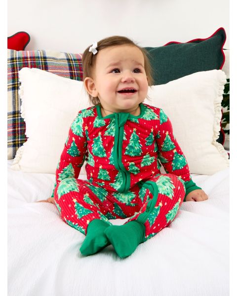 O Christmas Tree Convertible One Piece Pajama, Bamboo Viscose