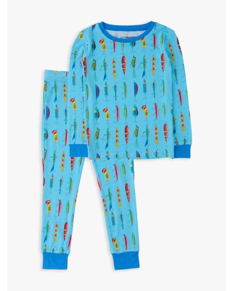 Gone Fishin Long Sleeve Pajama Set, Bamboo Viscose