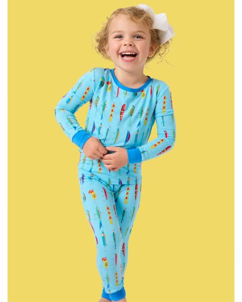 Gone Fishin Long Sleeve Pajama Set, Bamboo Viscose