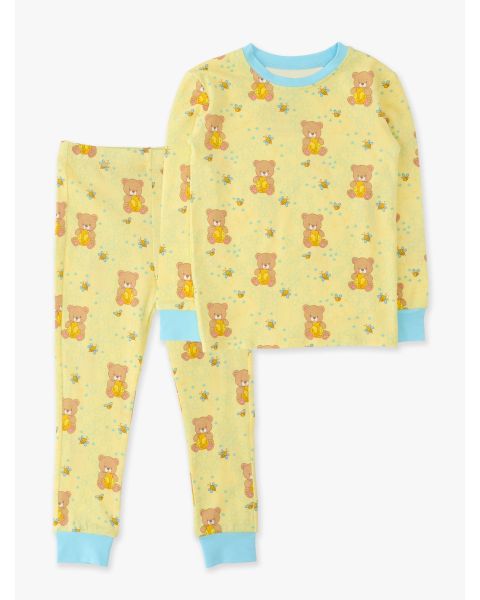 Honey Bear Long Sleeve Pajama Set, Modal Blend