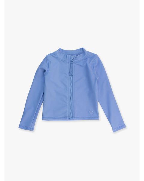 Periwinkle Blue Long Sleeve Full Zip Rash Guard