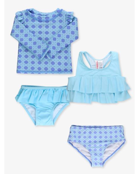 Periwinkle Blue Coastal Cane LS RG 2P + Flounce 2P