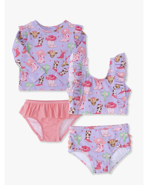 Howdy Darlin’ LS RG Skirted 2P + Waterfall Tankini