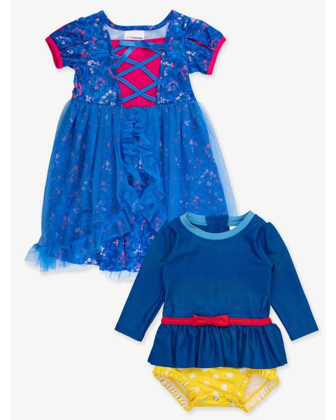 Nordic Blue Princess Nightgown + Royal Blue and Yellow LS Bow 1P