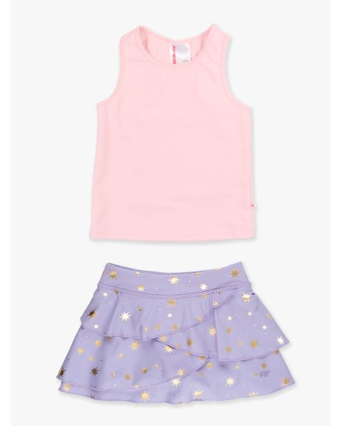 Pink Active Tank Top + Amethyst Princess Active Princess Tiered Skort