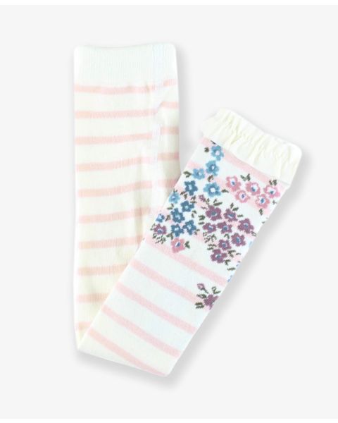 Ballet Pink Stripe Patterned Footless Tights