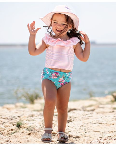 Fancy Me Floral Ruffled Tankini