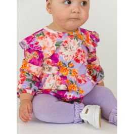 Lavender Footless Ruffle Tights