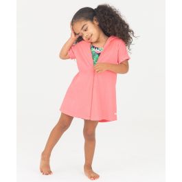 Bubblegum Pink Terry Knit Full-Zip Cover-Up