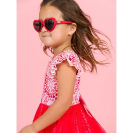 Red Heart Shaped Sunglasses