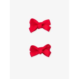 Red Small Bow Clip Set