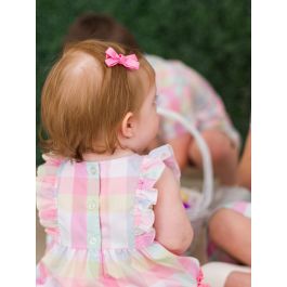 Bubblegum Pink Small Bow Clip Set