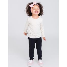 Black Ruched Bow Leggings