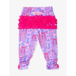 Rosy Ribbons Baby Ruched Bow Leggings
