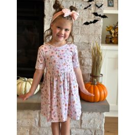 Boos & Bows Knit Short Sleeve Twirl Dress
