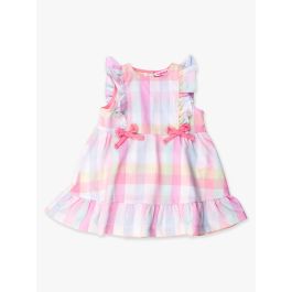 Picnic Plaid Sleeveless Pinafore Bow Dress