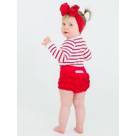 Red Knit RuffleButt Bloomer