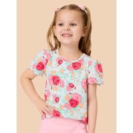 Rosy Meadow Short Sleeve Scallop Tee