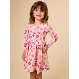 Autumn Spice Knit Long Sleeve Twirl Dress