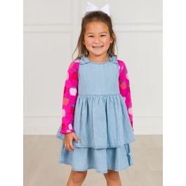 Apple of My Eye Knit Long Sleeve Ruffle Layering Tee