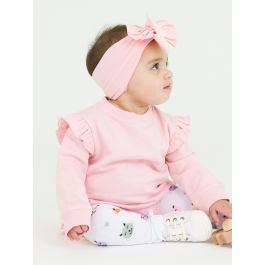 Pink Sweatshirt Bubble Romper