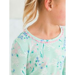 Mint Meadow Ruffle Long Sleeve Pajama Set