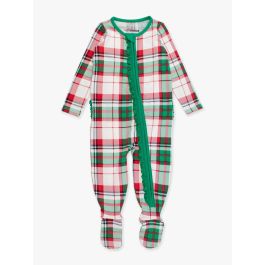 Dashing Dreams Plaid One Piece Footie Pajamas, Modal Blend
