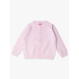 Baby Pink Lightweight Pointelle Cardigan