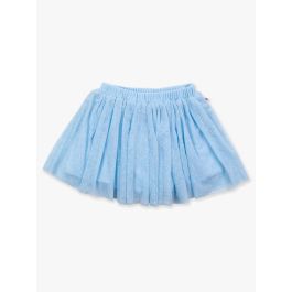 Light Blue Dotted Tulle Skirt