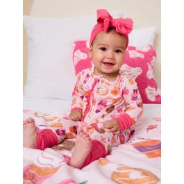 Autumn Spice Convertible Ruffle One Piece Pajama, Bamboo Viscose
