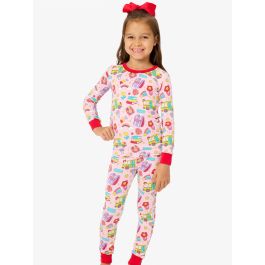 Classroom Cutie Ruffle Long Sleeve Pajama Set, Bamboo Viscose